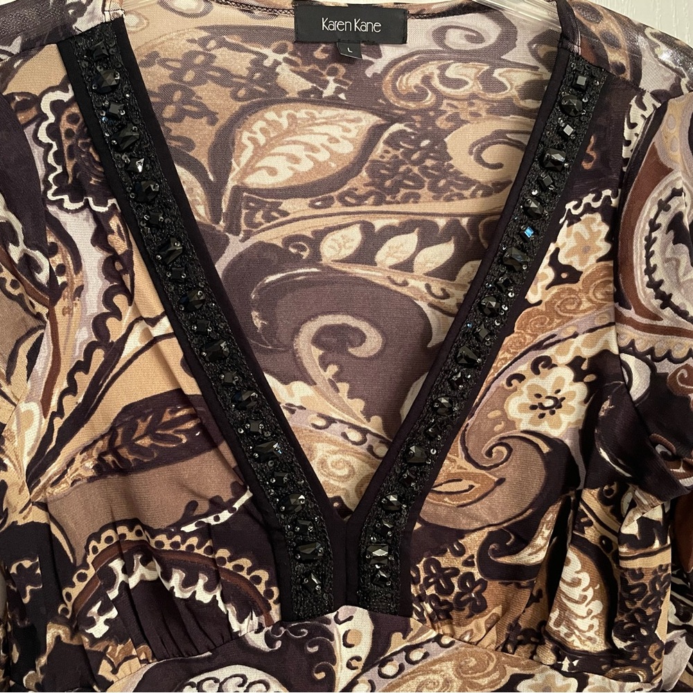 Karen Kane Paisley Print Top